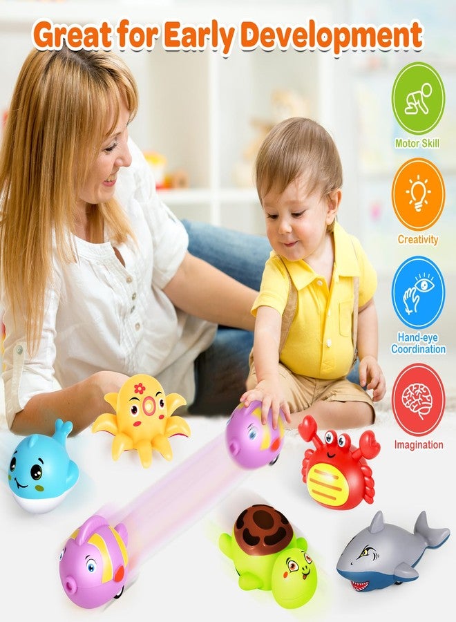 MOONTOY 12 Pcs Pull Back Cars for Toddlers 1-3, Animal Pull Back Racing Cars, Bulk Mini Car Toys fors Boys Girls , Party Favors Treasure Box Toys Small Cars Bulk Prizes Easter Basket Stuffers Gift for Kids - Image 4